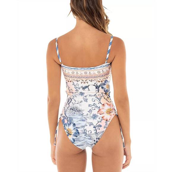 NEW AGUA BENDITA mariel reversible one piece swim suit in multi-colored - Picture 2 of 6